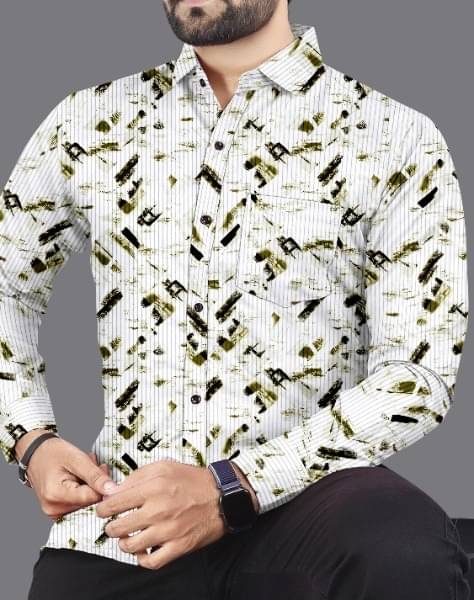 Khodal fashion Poly Cotton Regular Fit Printed Full Sleeves Men's Casual Shirt - Multicolor 3 ( Pack of 1 ) Khodal fashion Poly Cotton Regular Fit Printed Full Sleeves Men's Casual Shirt - Multicolor 3 ( Pack of 1 )