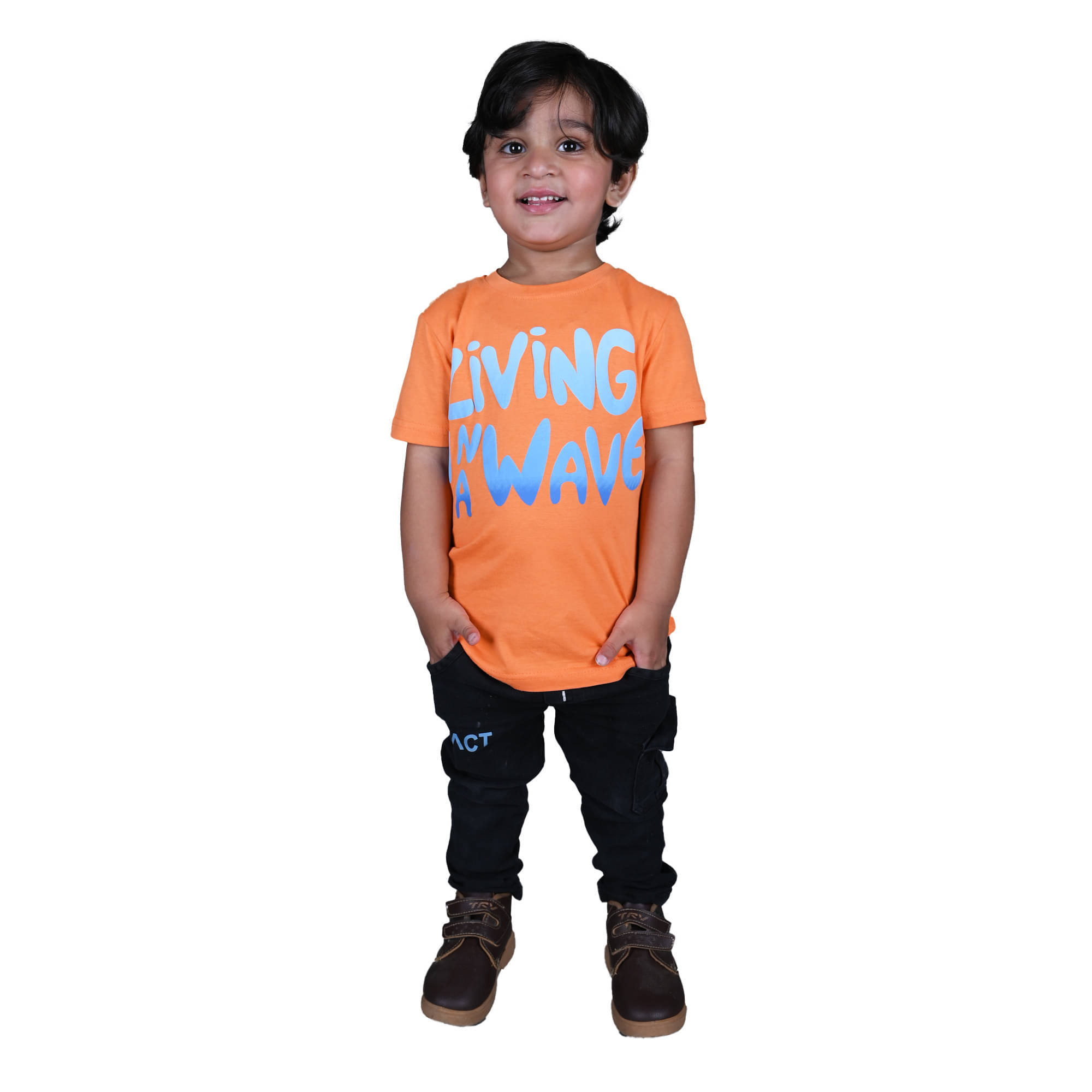     			Kidzee Kingdom Pack of 1 Baby Girls Cotton T-Shirt ( Orange )