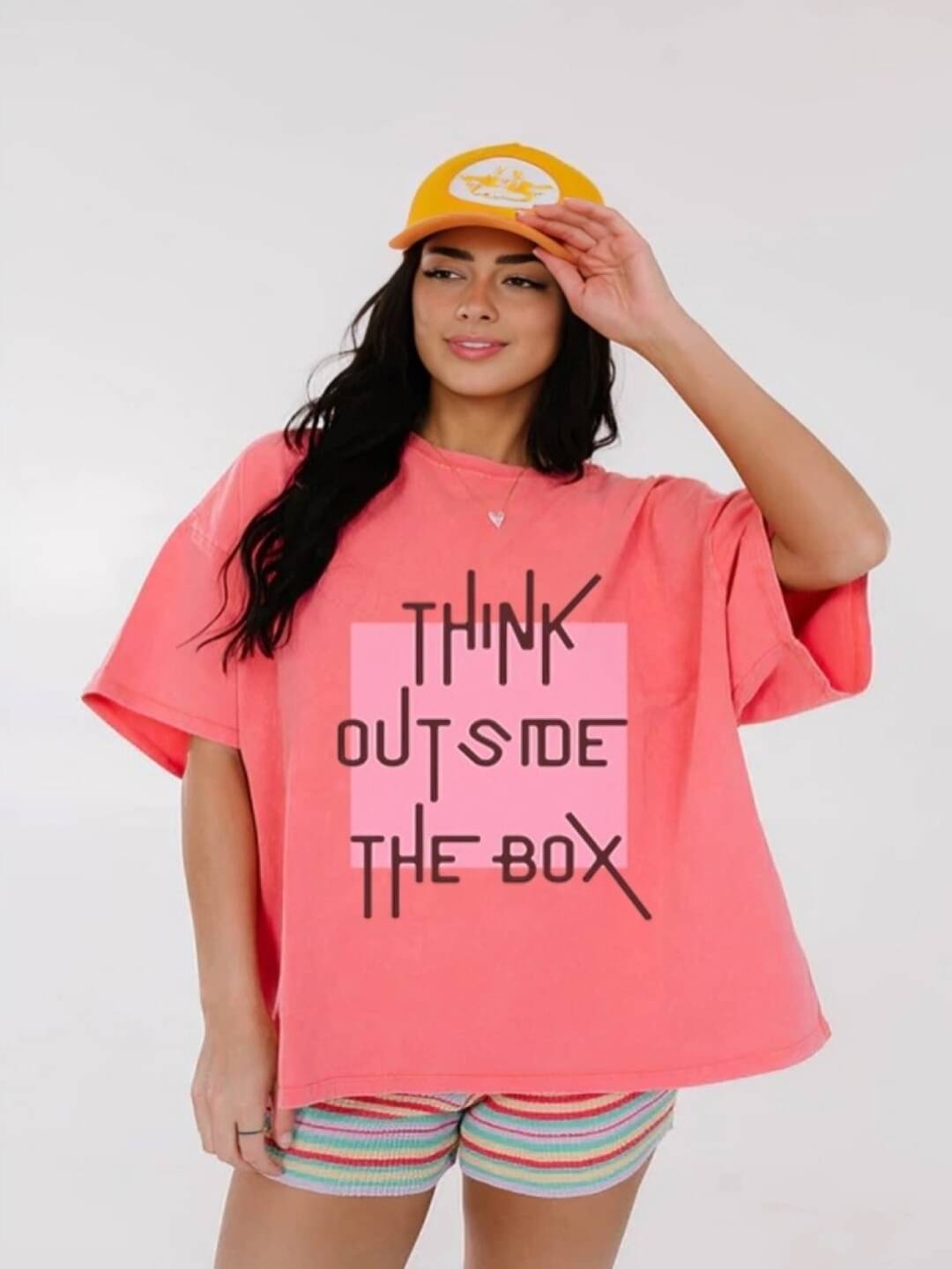     			MAYKR Women Cotton Blend Printed Regular Fit Round Neck T-Shirt ( Pink )