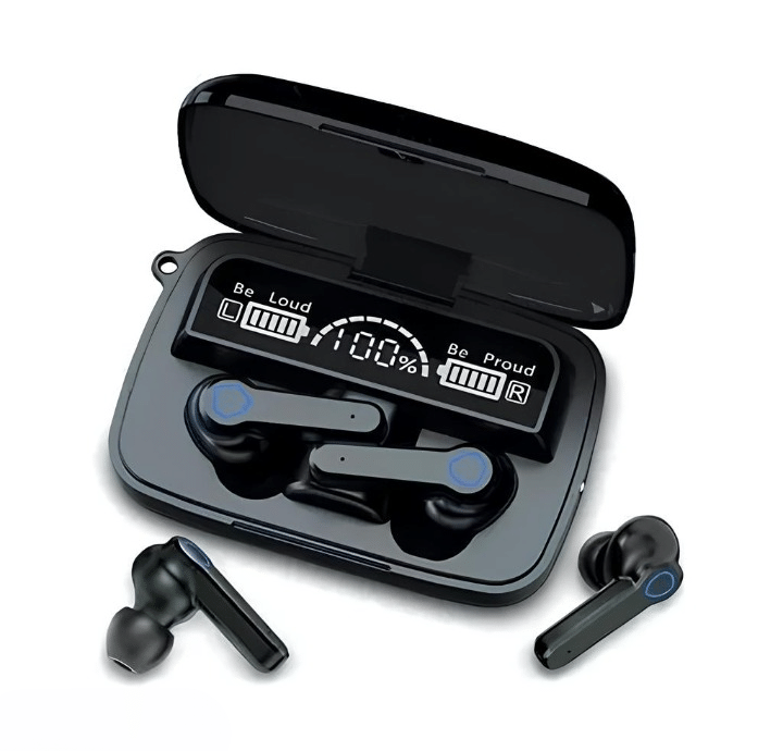     			MECROLINK M19 TWS BLUETOOTH  EARBUDS WITH 5.1 BT AND LED DISPLAY WITH 3200 MH BETTERY  (BLACK)