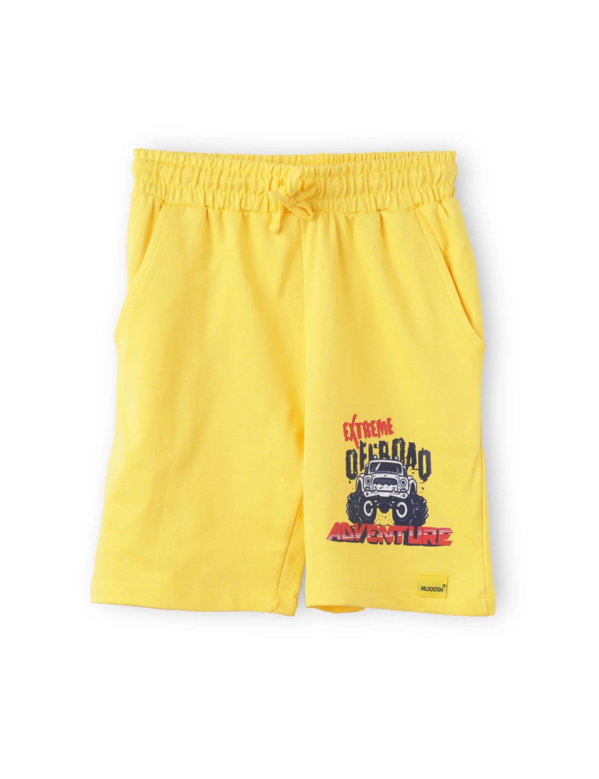     			Mijoosh Pack of 1 Cotton Shorts For Boys ( Yellow )