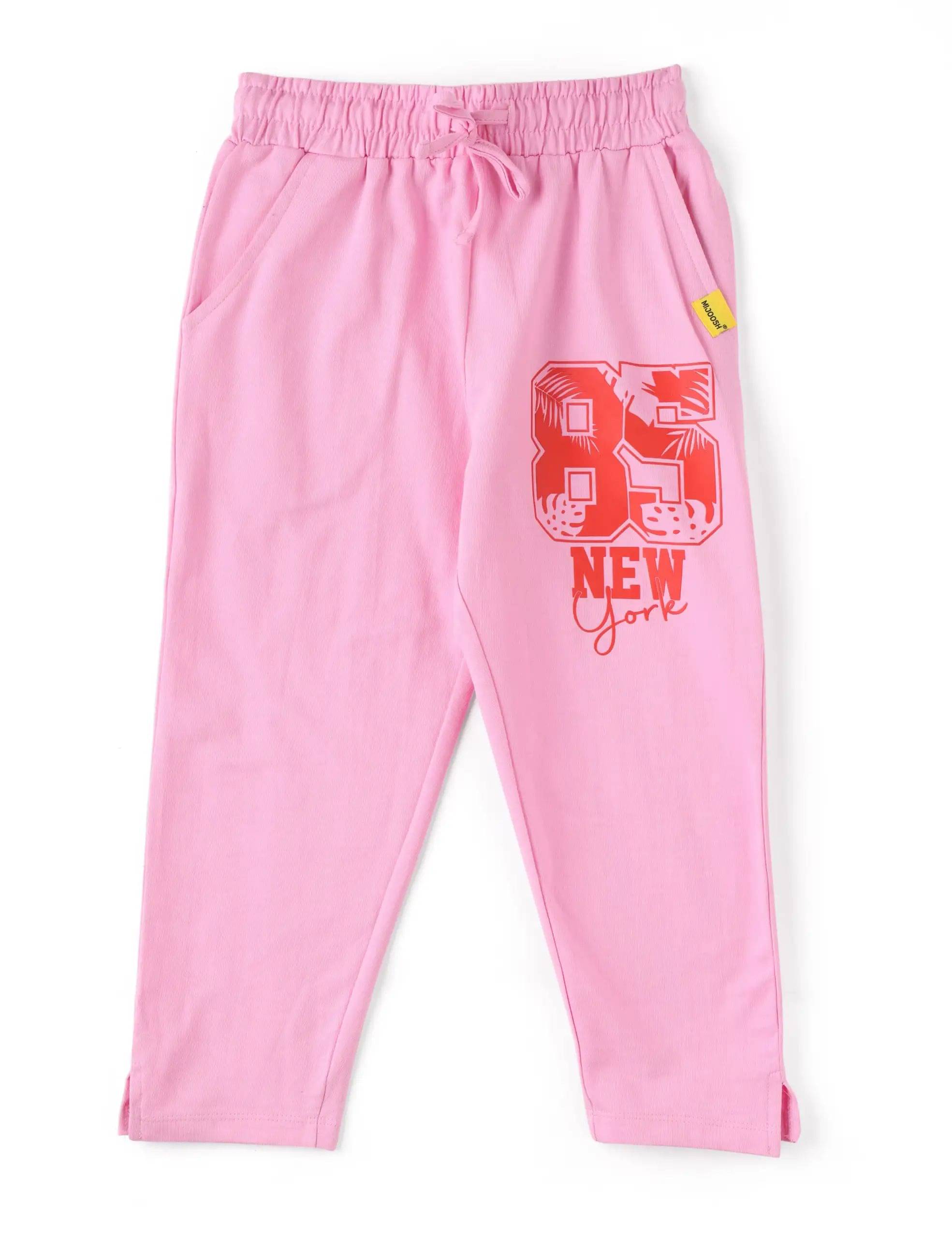 Mijoosh Pack of 1 Girls Cotton Capris ( Pink ) Mijoosh Pack of 1 Girls Cotton Capris ( Pink )