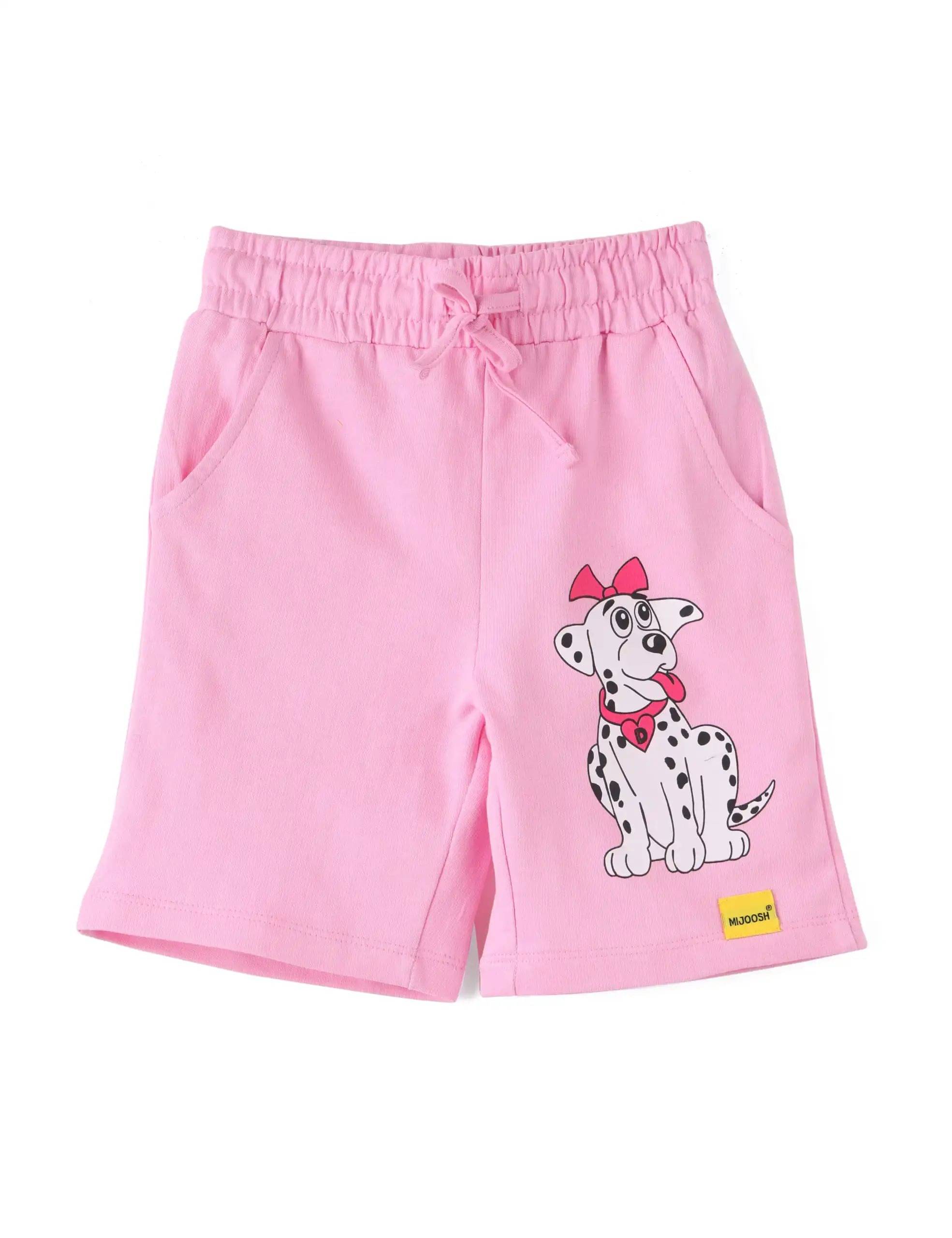     			Mijoosh Pack of 1 Girls Cotton Shorts ( Pink )