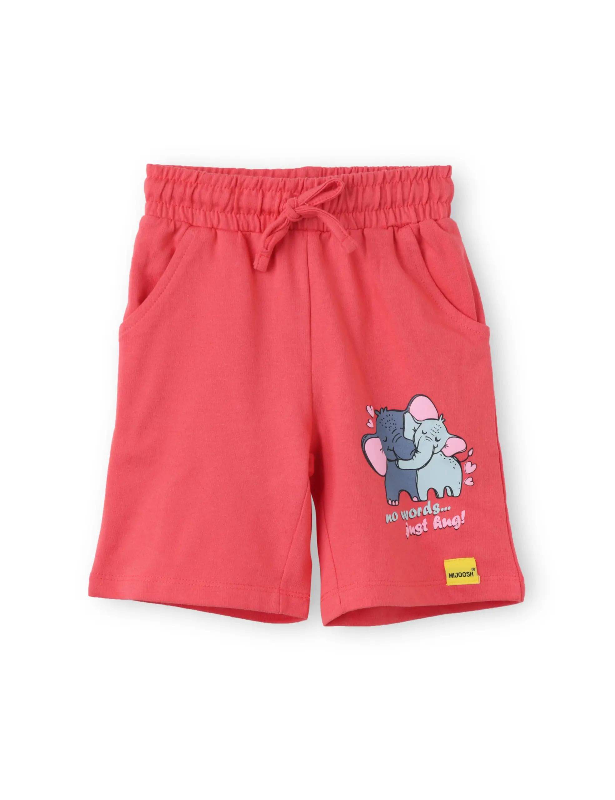     			Mijoosh Pack of 1 Girls Cotton Shorts ( Red )