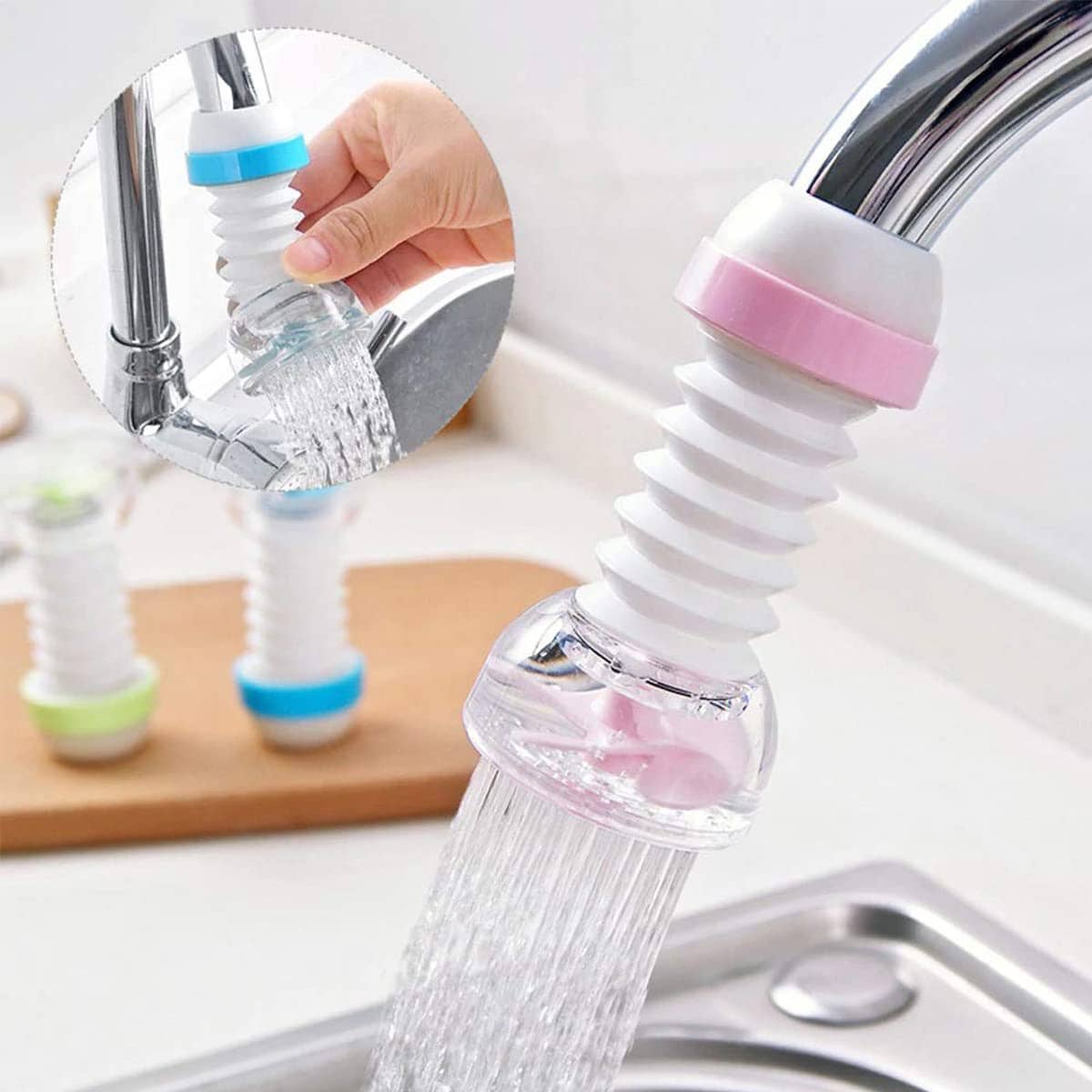 SARVASHVA TRENDS (Pack 2) Spring Water Faucets Plastic (ABS) Kitchen Sink Tap (Sink Cock)