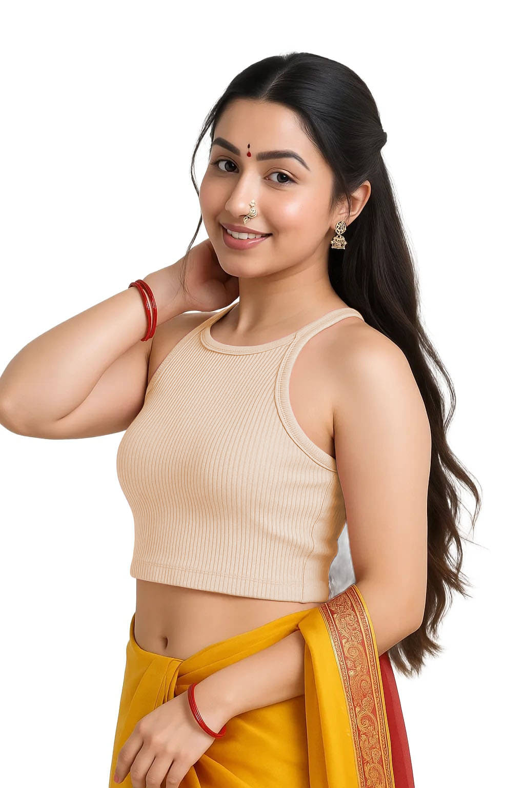 SOHOT Beige Readymade without Pad Cotton Women's Blouse ( Pack of 1 ) SOHOT Beige Readymade without Pad Cotton Women's Blouse ( Pack of 1 )