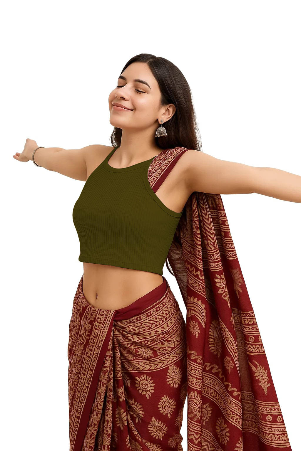 SOHOT Green Readymade without Pad Cotton Women's Blouse ( Pack of 1 )     			SOHOT Green Readymade without Pad Cotton Women's Blouse ( Pack of 1 )