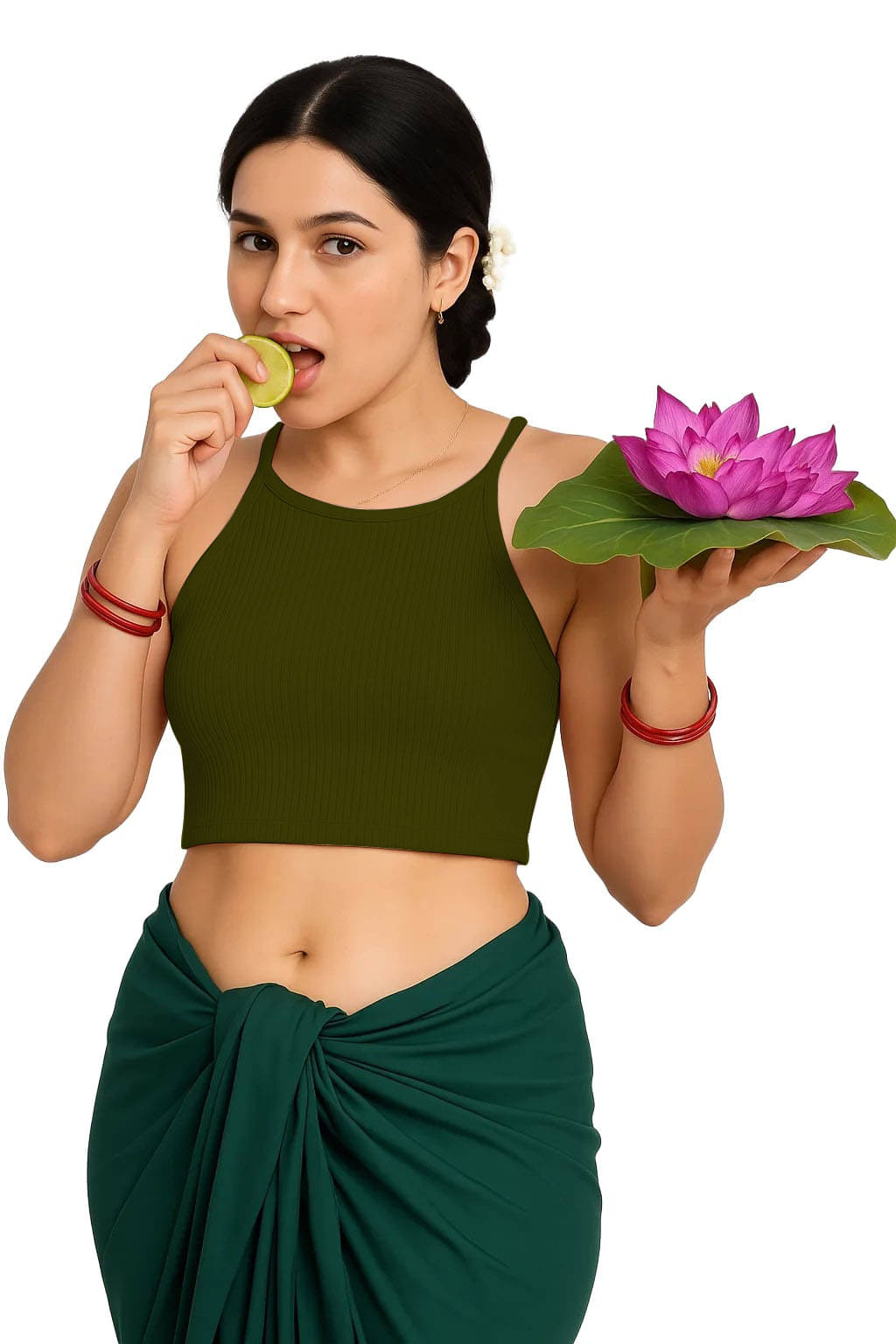 SOHOT Green Readymade without Pad Cotton Women's Blouse ( Pack of 1 ) SOHOT Green Readymade without Pad Cotton Women's Blouse ( Pack of 1 )
