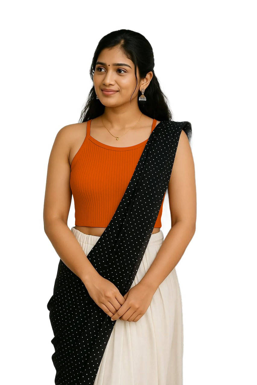 SOHOT Orange Readymade without Pad Cotton Women's Blouse ( Pack of 1 )     			SOHOT Orange Readymade without Pad Cotton Women's Blouse ( Pack of 1 )