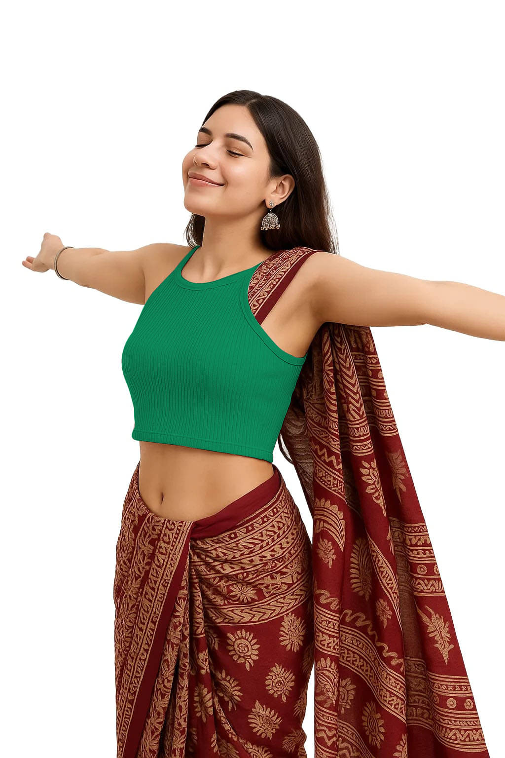 SOHOT Sea Green Readymade without Pad Cotton Women's Blouse ( Pack of 1 )     			SOHOT Sea Green Readymade without Pad Cotton Women's Blouse ( Pack of 1 )