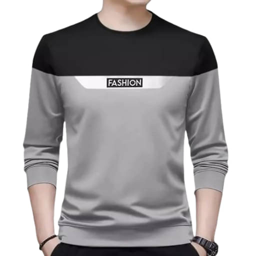     			Volex Men Cotton Regular Fit Solid T-Shirt ( Grey )