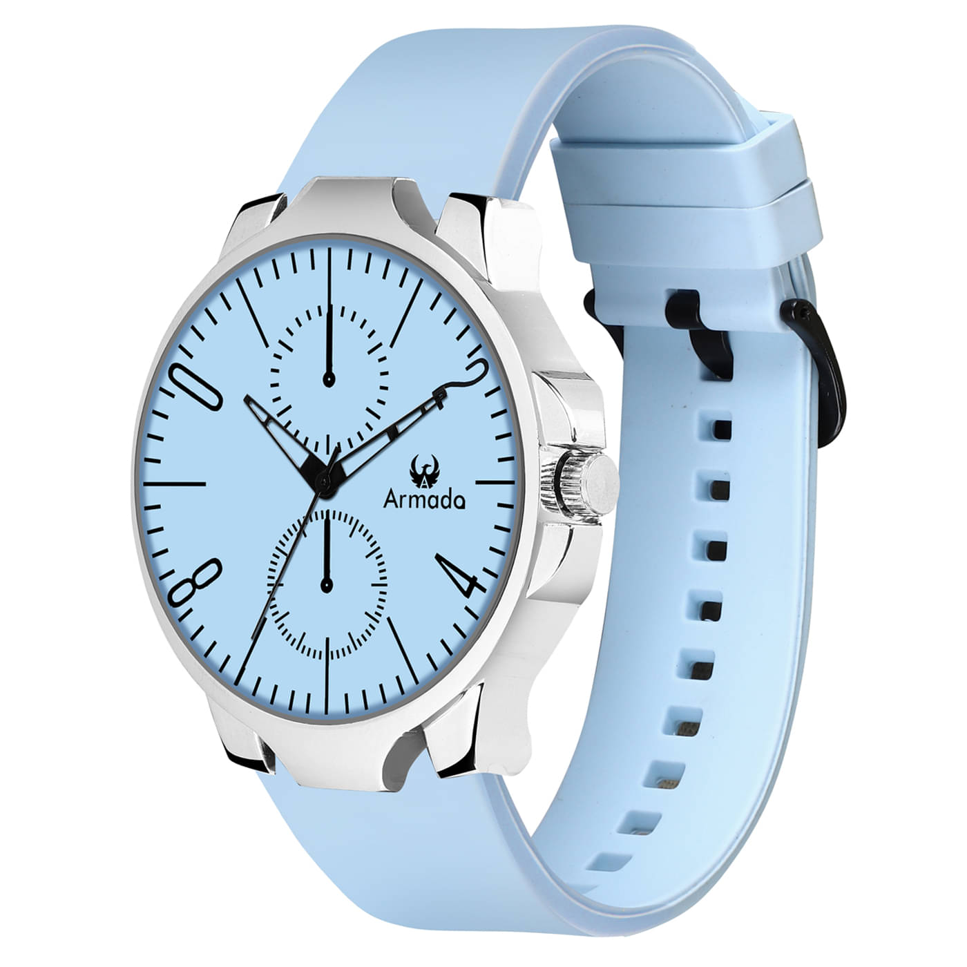     			Armado Blue Silicon Analog Men's Watch