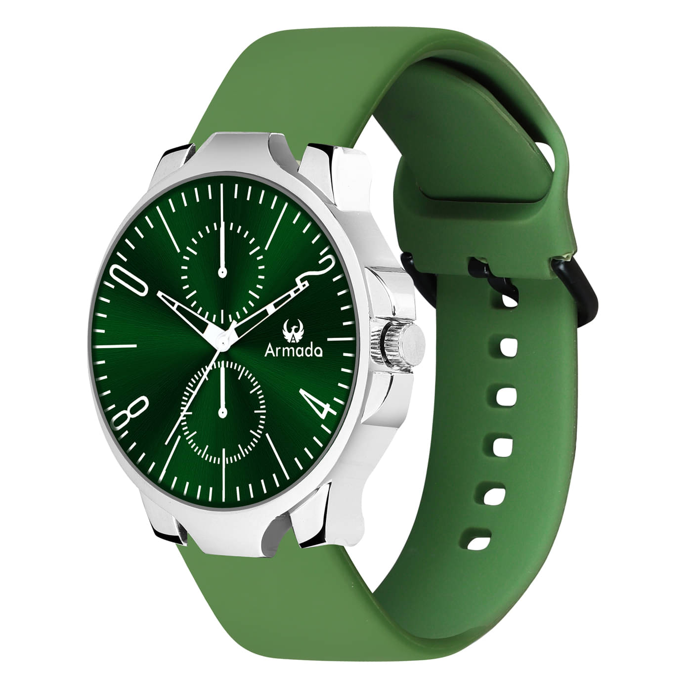     			Armado Green Silicon Analog Men's Watch