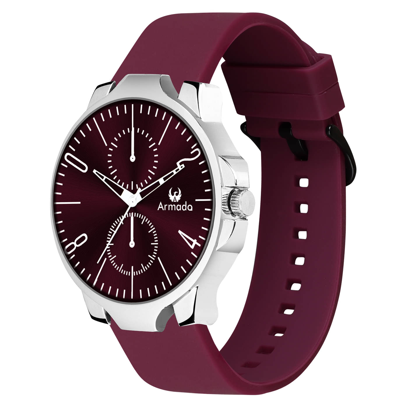     			Armado Maroon Silicon Analog Men's Watch