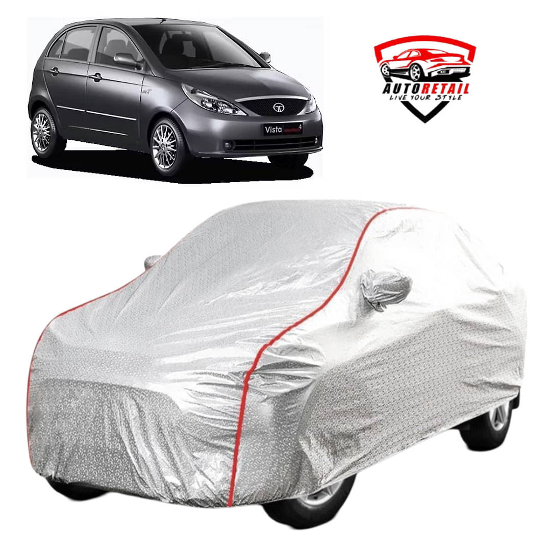     			AutoRetail Car Body Cover for Tata Indica Vista With Mirror Pocket ( Pack of 1 ) , Silver