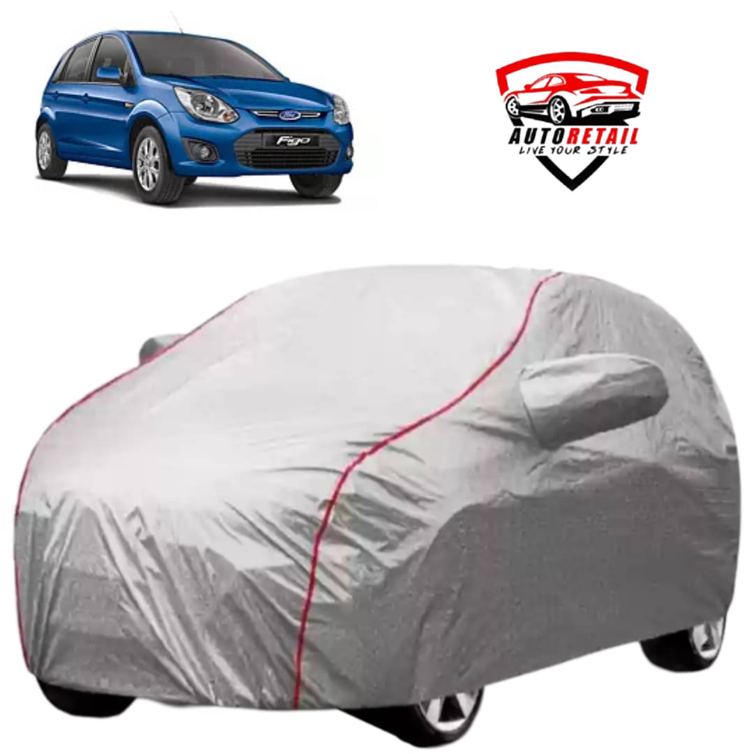     			AutoRetail Car Body Cover for Ford Figo [2010-2012] With Mirror Pocket ( Pack of 1 ) , Silver