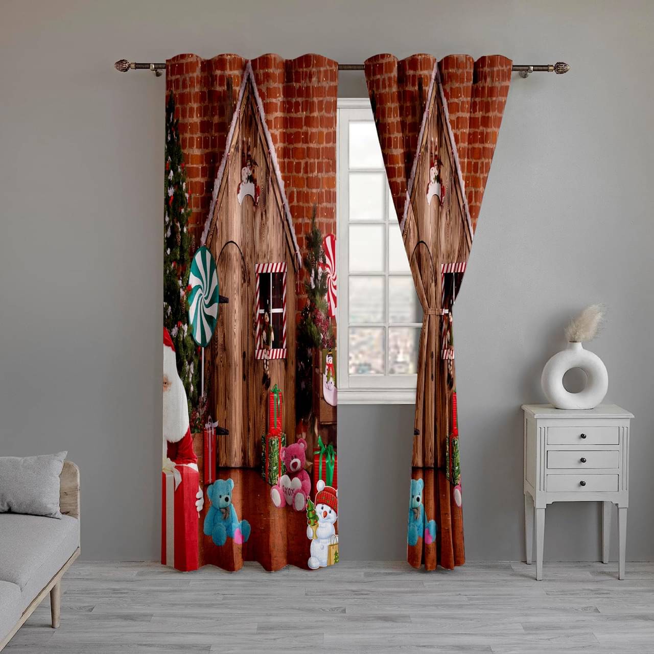     			CURTAINRY Humor & Comic Room Darkening Eyelet Curtain 5 ft ( Pack of 1 ) - Brown