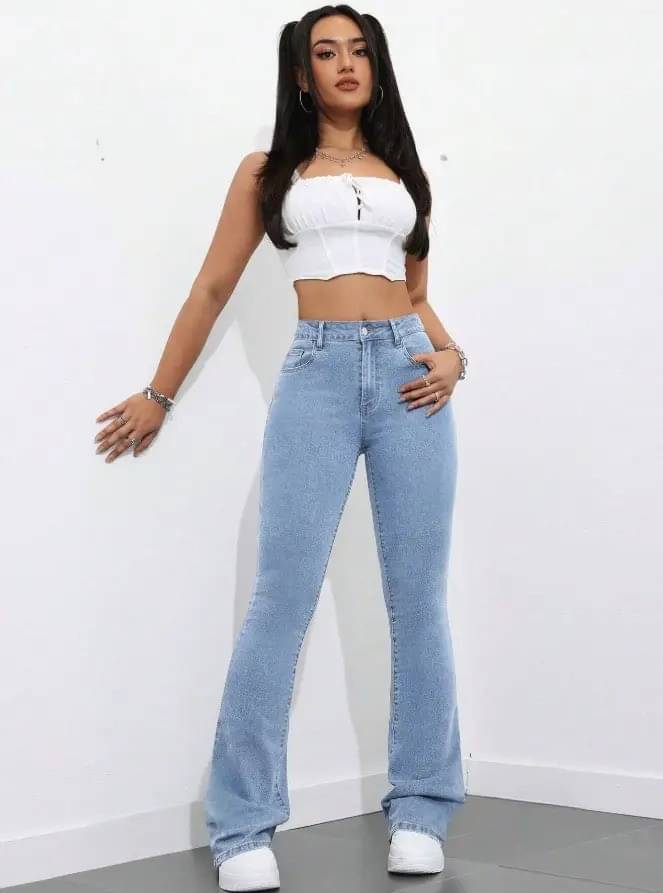     			Ds Fashion Women's Bootcut High-Rise Jeans ( Light Blue )