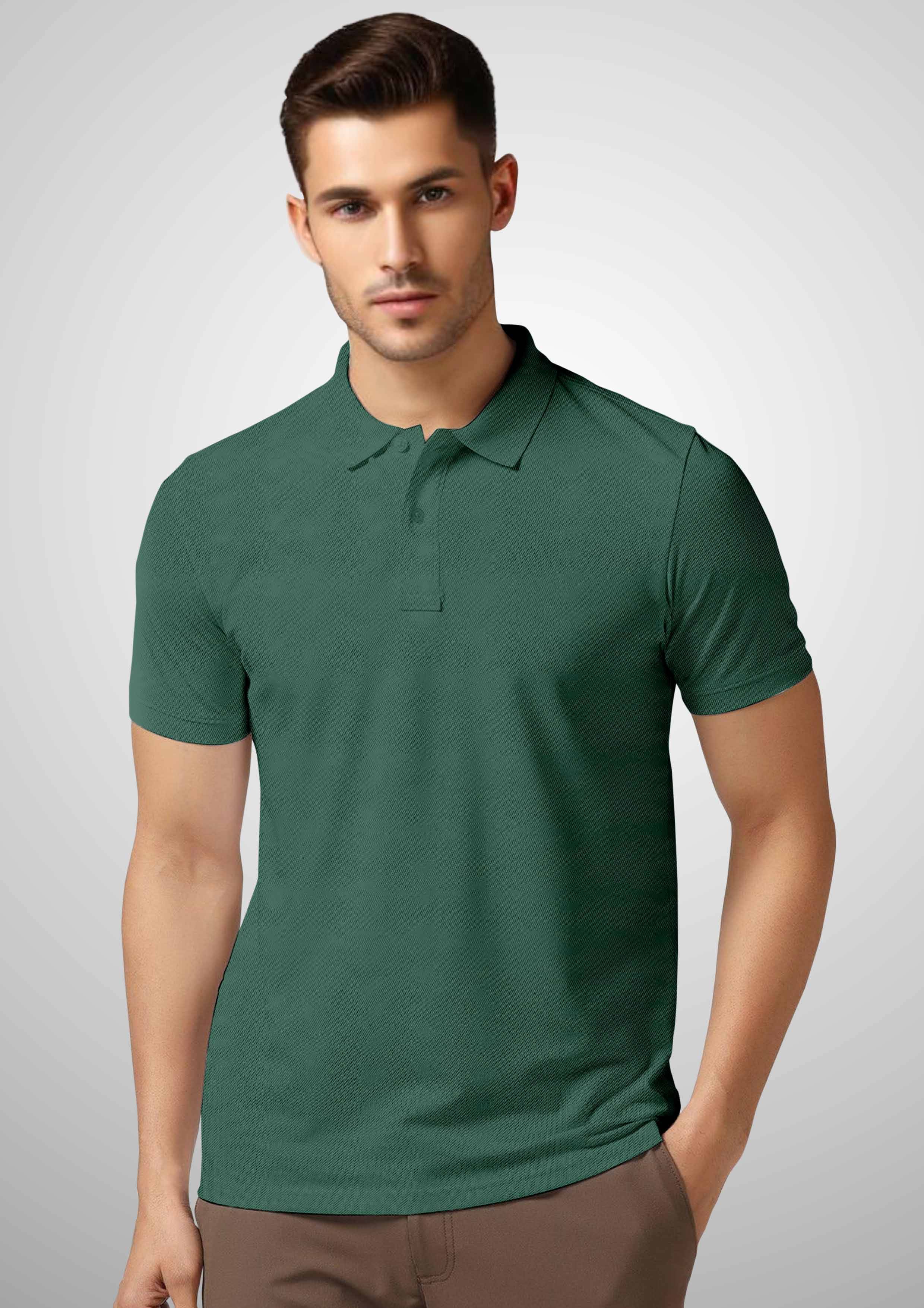 FTX Men Polyester Regular Fit Solid Polo T Shirt ( Green ) FTX Men Polyester Regular Fit Solid Polo T Shirt ( Green )