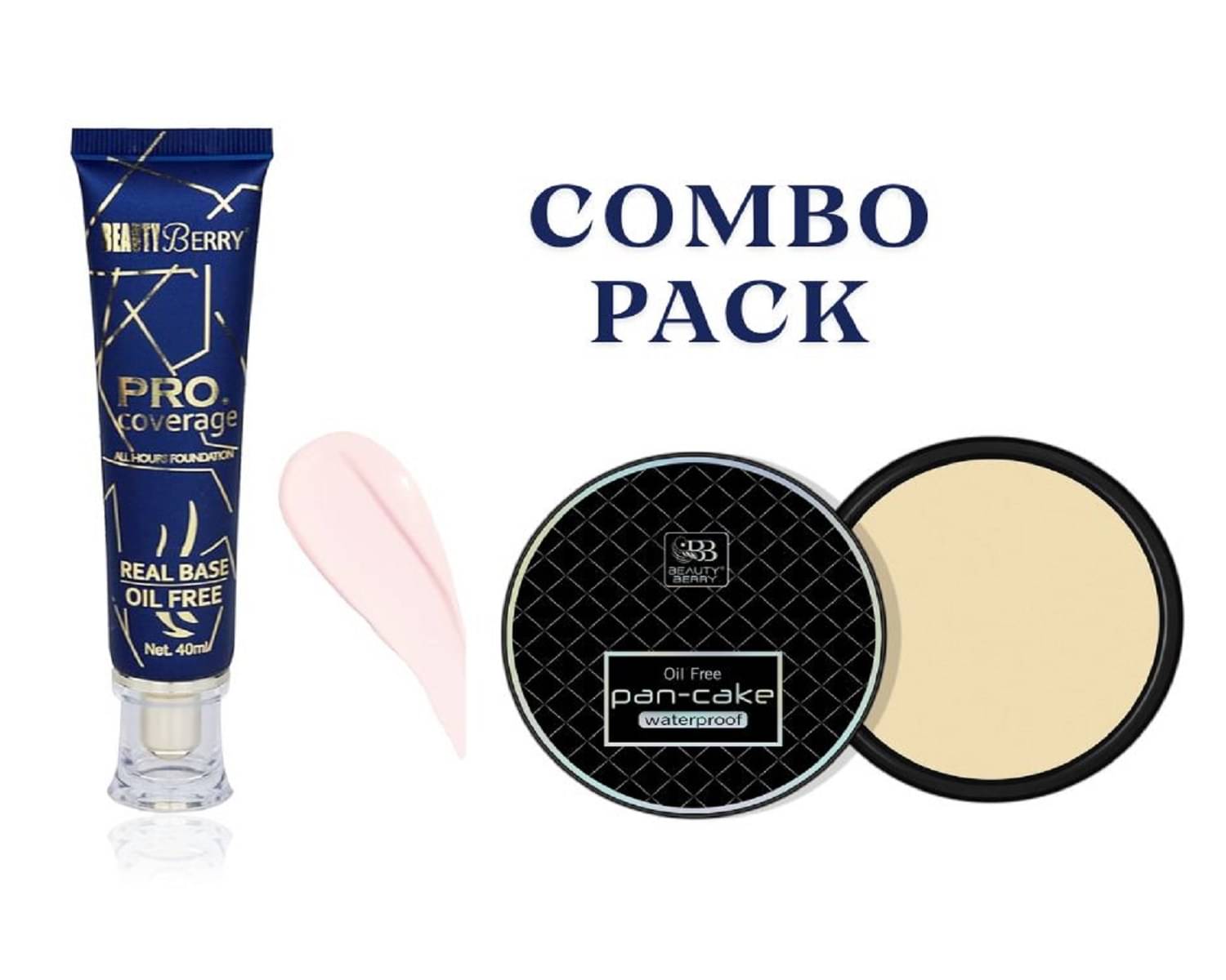     			Generic Matte Cream-to-powder For All Skin Types Skin Medium Foundation Pack of 2