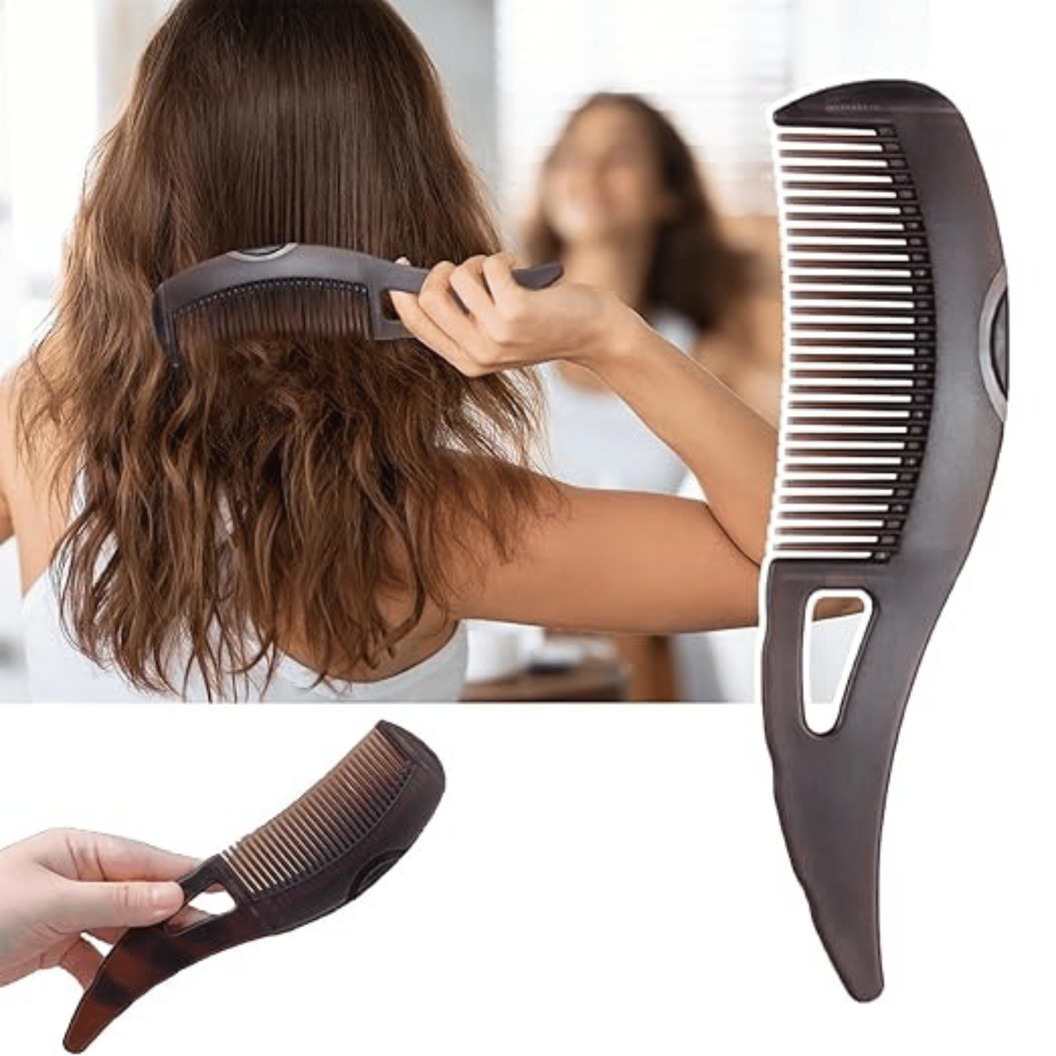     			Generic Wide Tooth Comb For All Hair Types ( Pack of 1 )