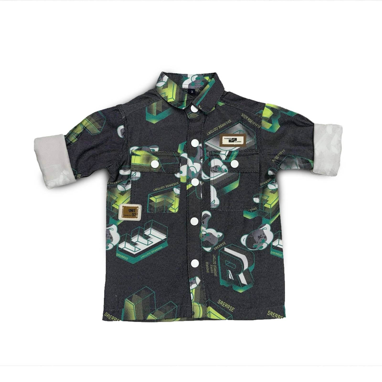     			HAVOK KIDS Pack of 1 Boys Cotton Blend Full Sleeves Shirt ( Black )