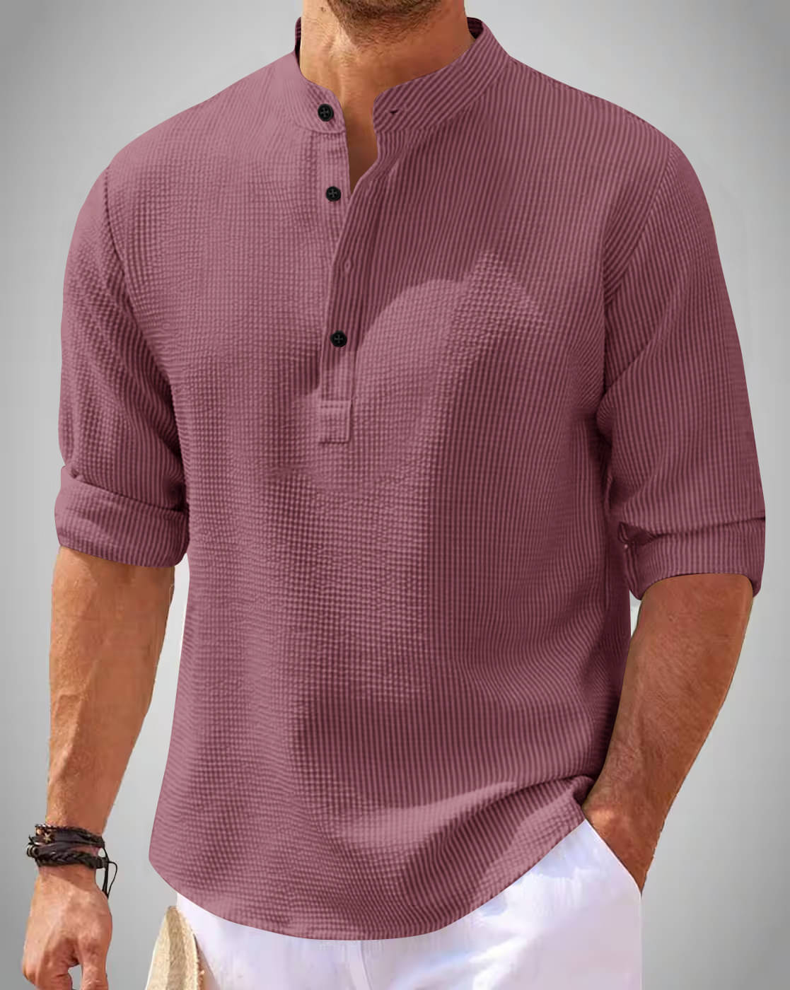     			Hoodler Pink Cotton Blend Men's Regular Kurta ( Pack of 1 )