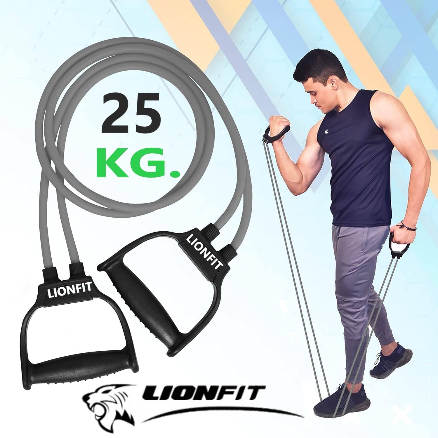 LIONFIT Latex,Plastic,Rubber Double Toning Tube 20-25 kg LIONFIT Latex,Plastic,Rubber Double Toning Tube 20-25 kg