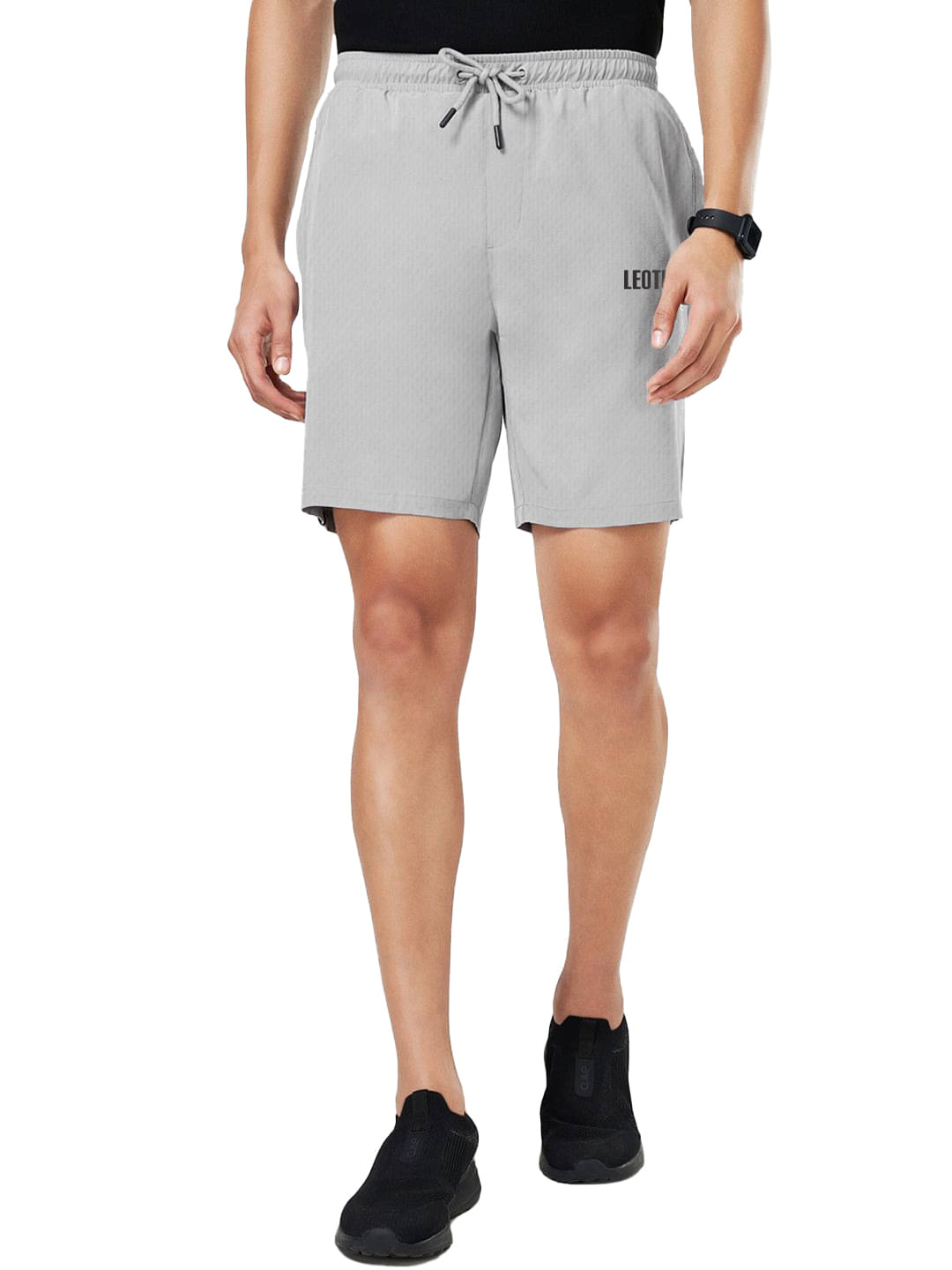     			Leotude Grey Cotton Blend Men's Shorts ( Pack of 1 )