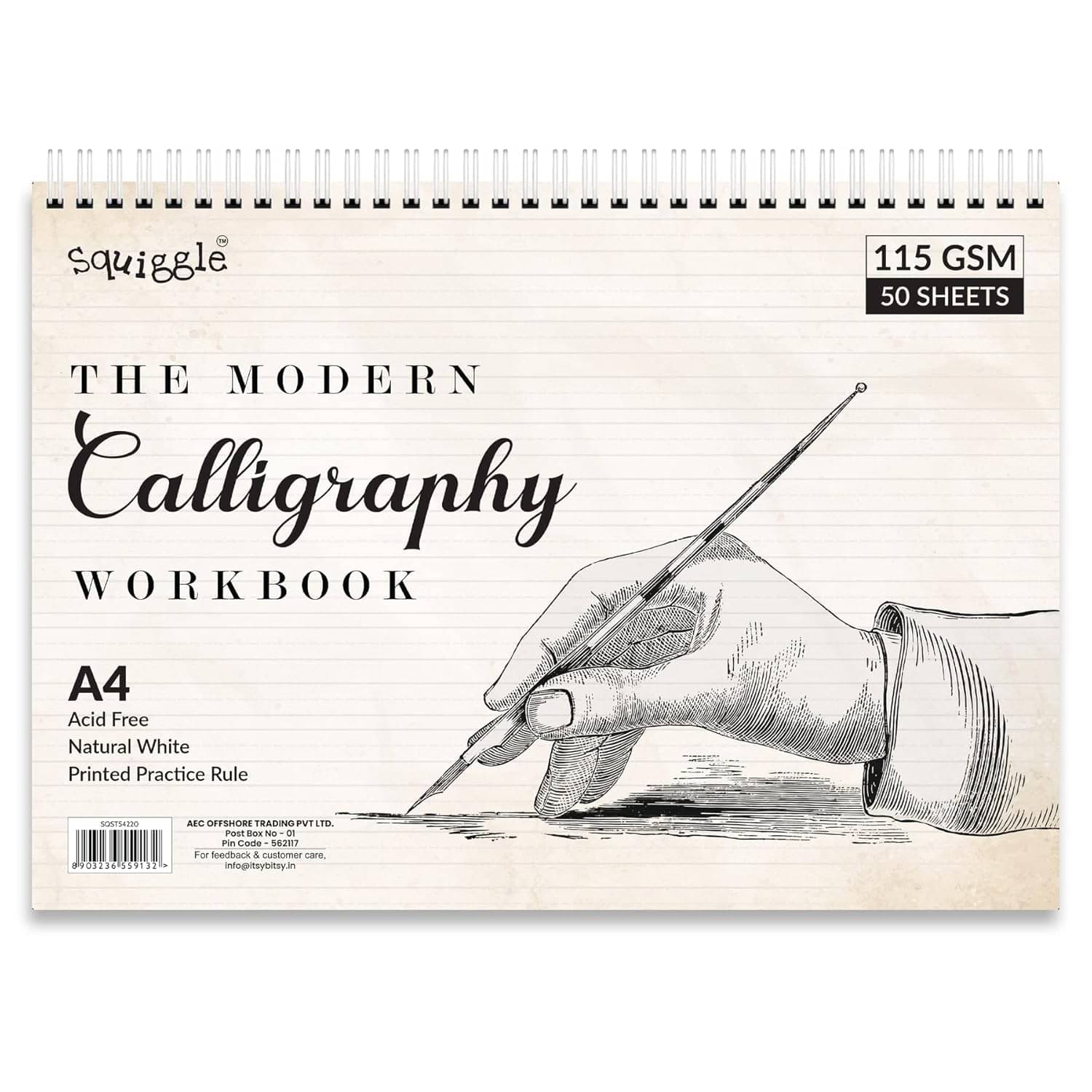 Little Birdie Calligraphy Work Book Wiro Binding A4 115gsm 50Sheets 1Book     			Little Birdie Calligraphy Work Book Wiro Binding A4 115gsm 50Sheets 1Book