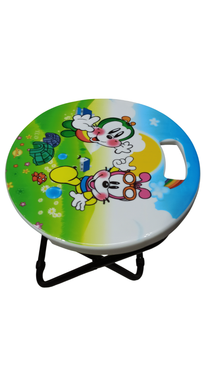     			OLIFIN Small Study Table for Round Shape Stool Table for Girls and Boys Perfect Birthday Return Gift Item Pack of 1