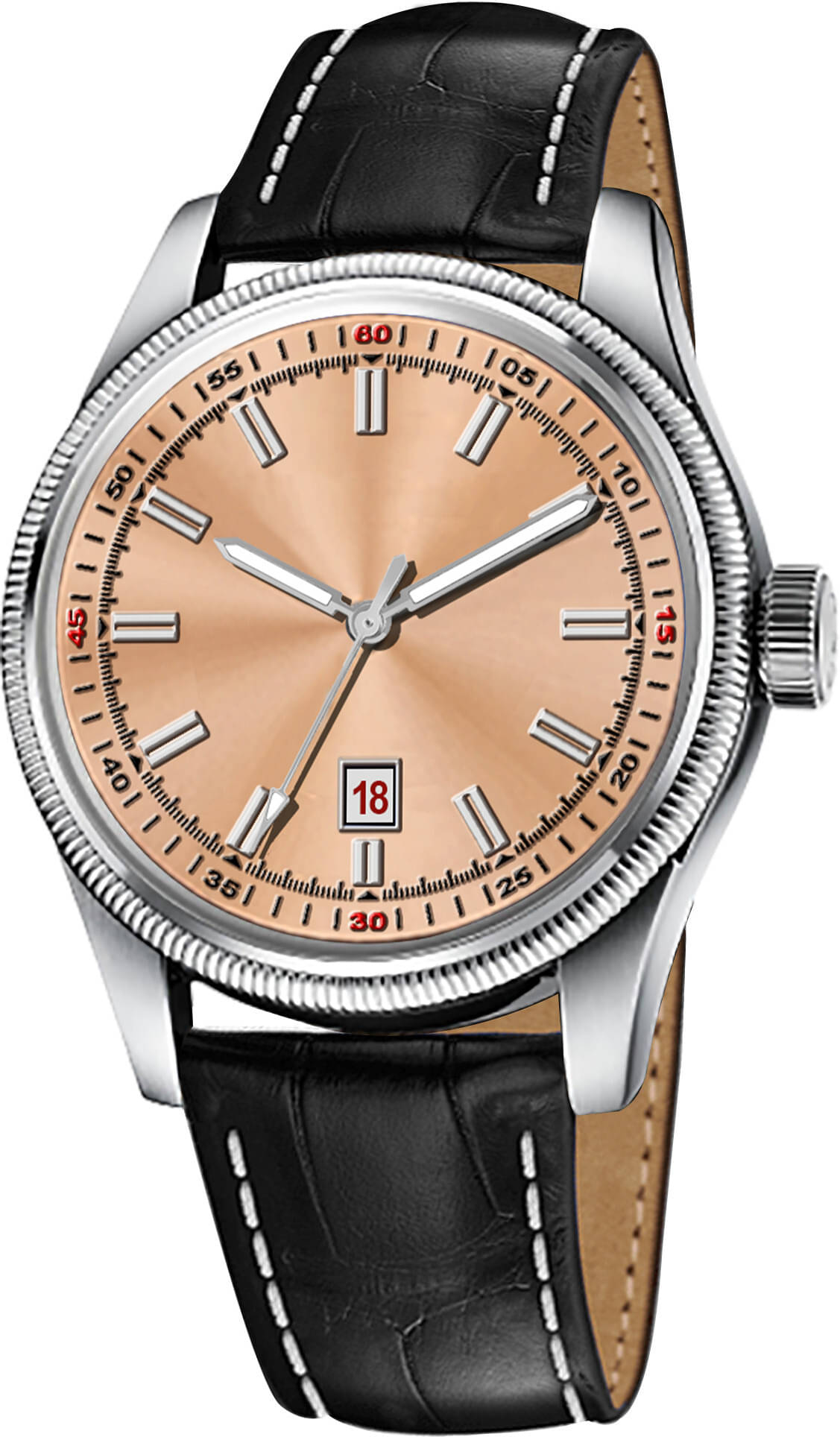     			ONIR Black Leather Analog Men's Watch