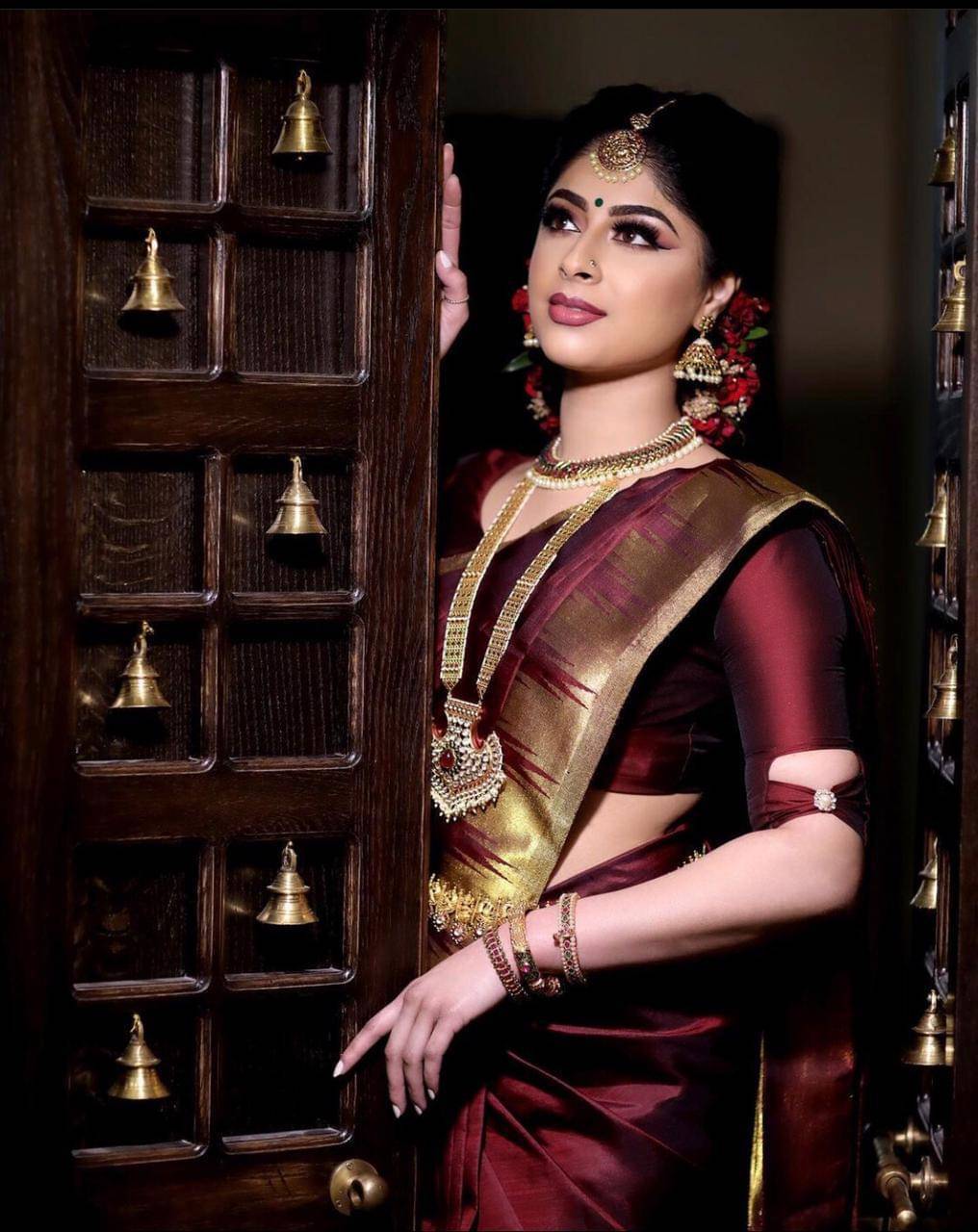     			Prijari Art Silk Woven Kanjeevaram Sarees With Unstitched Blouse Piece ( Maroon )