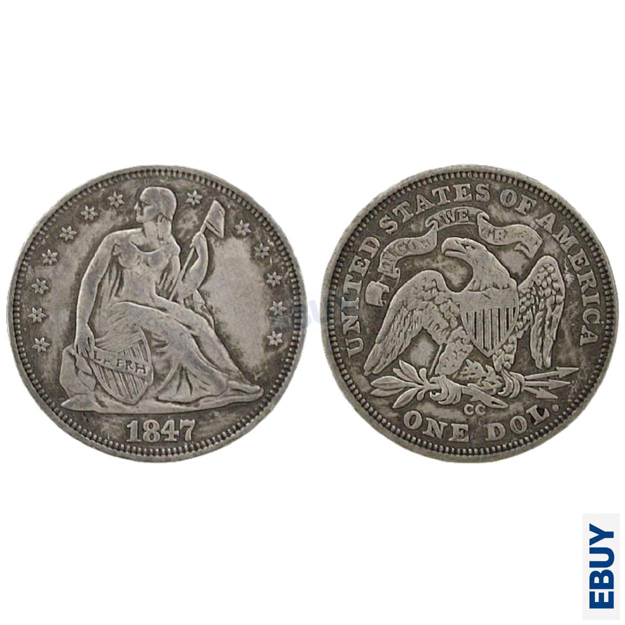 Rare 1 Dollar 1847 Liberty & Eagle, United States of America Rare old Coin Rare 1 Dollar 1847 Liberty & Eagle, United States of America Rare old Coin