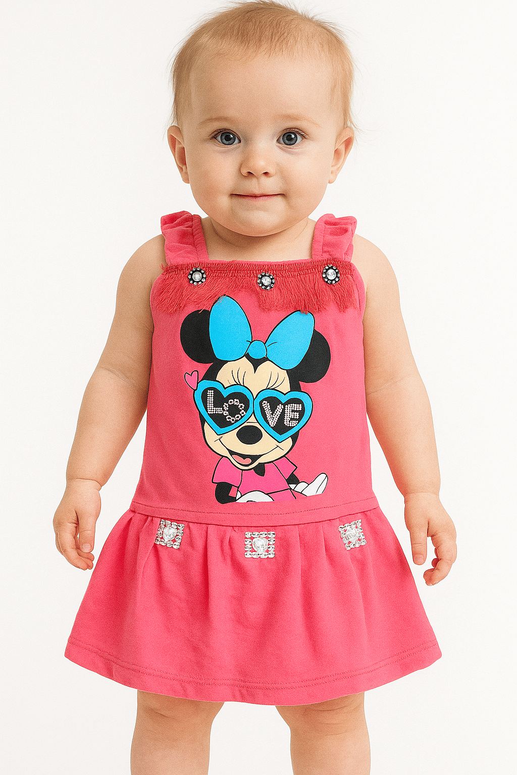     			Ridaa Crepe Frock For Baby Girls ( Pack of 1 , Red )