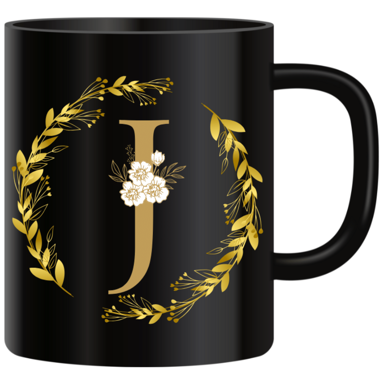     			Ridaa Printed J Ceramic Coffee Mug 350 mL ( Pack of 1 )