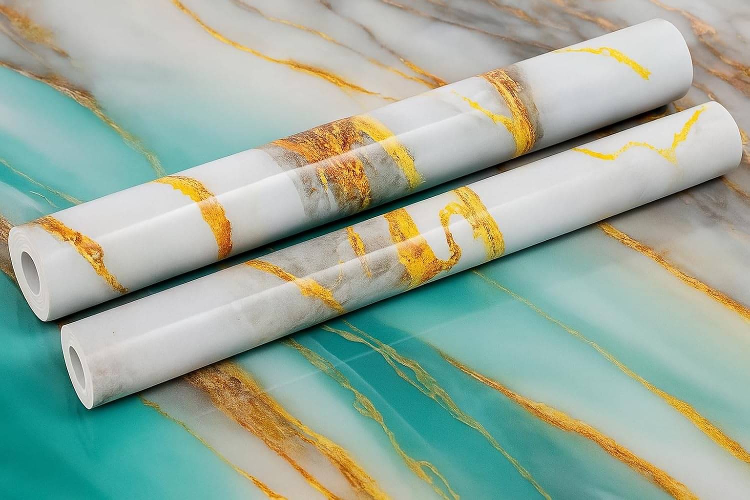 SKYVILLA PACK OF 2 ROLL Premium Wallpaper Stickers for Wall Kitchen Platform Home Decorative Waterproof Oil Proof 60 * 200 CM (sky Gold) SKYVILLA PACK OF 2 ROLL Premium Wallpaper Stickers for Wall Kitchen Platform Home Decorative Waterproof Oil Proof 60 * 200 CM (sky Gold)