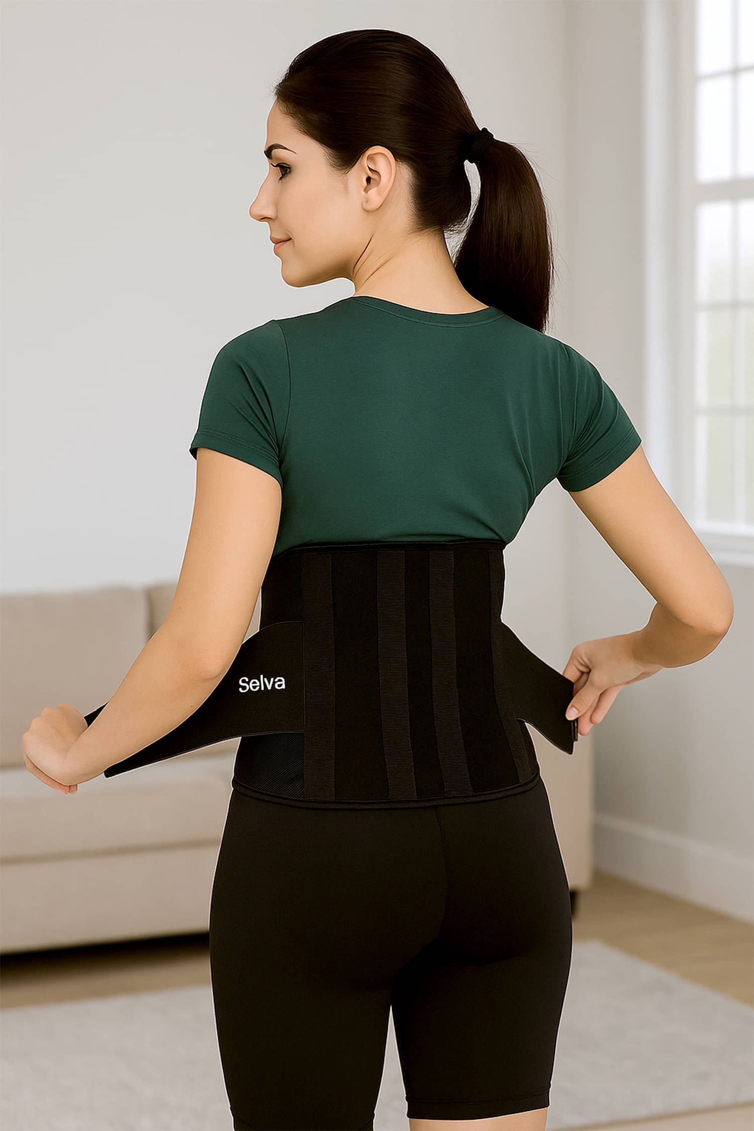     			Selva Black Back Support ( Pack of 1 )