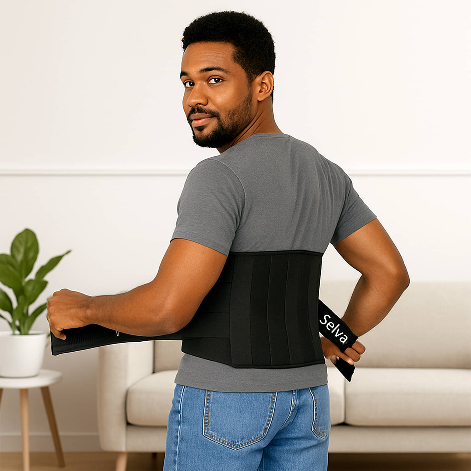 Selva Black Back Support ( Pack of 1 ) Selva Black Back Support ( Pack of 1 )