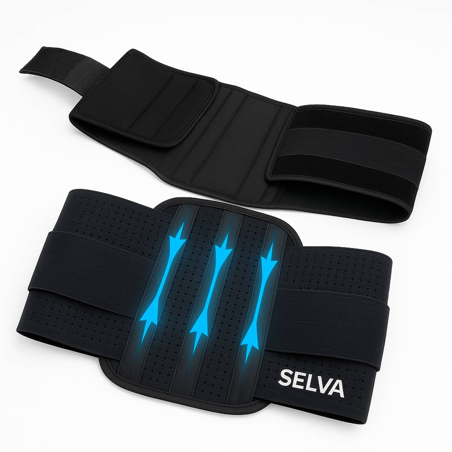     			Selva Black Back Support ( Pack of 1 )