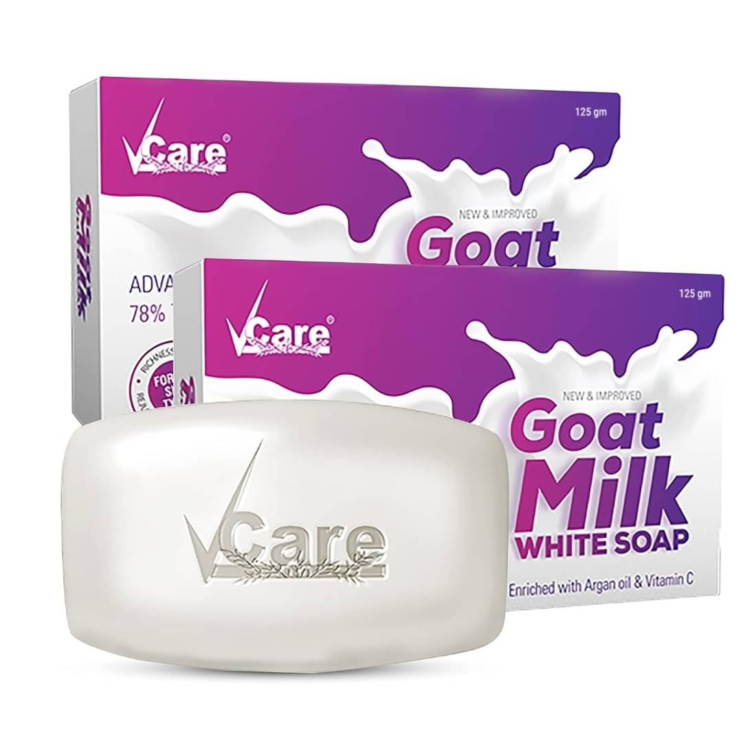 VCare Freshness Goat Milk -125gm Soap for All Skin Type ( Pack of 2 )     			VCare Freshness Goat Milk -125gm Soap for All Skin Type ( Pack of 2 )