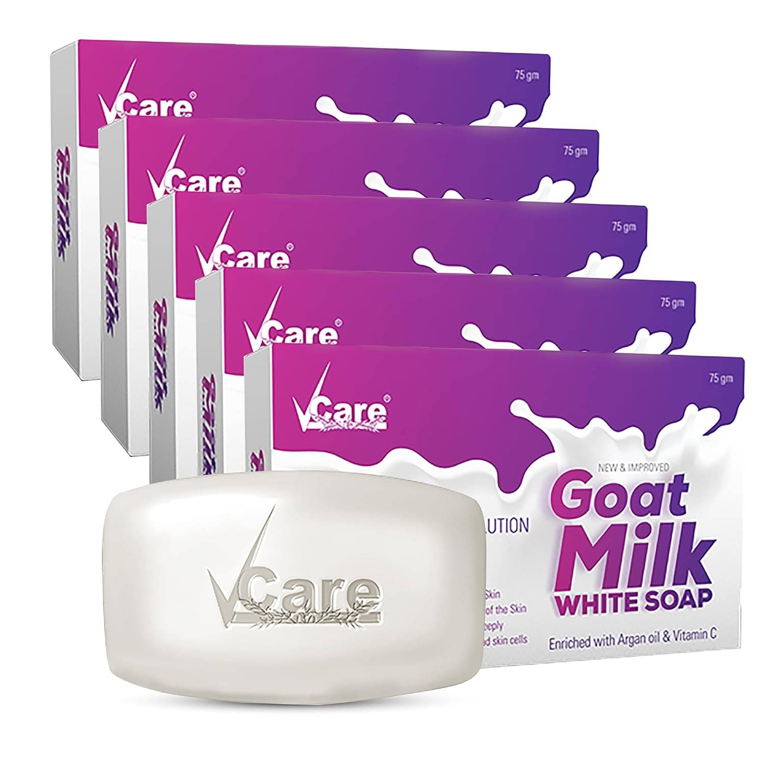     			VCare Freshness Goat Milk 75gm Soap for All Skin Type ( Pack of 5 )