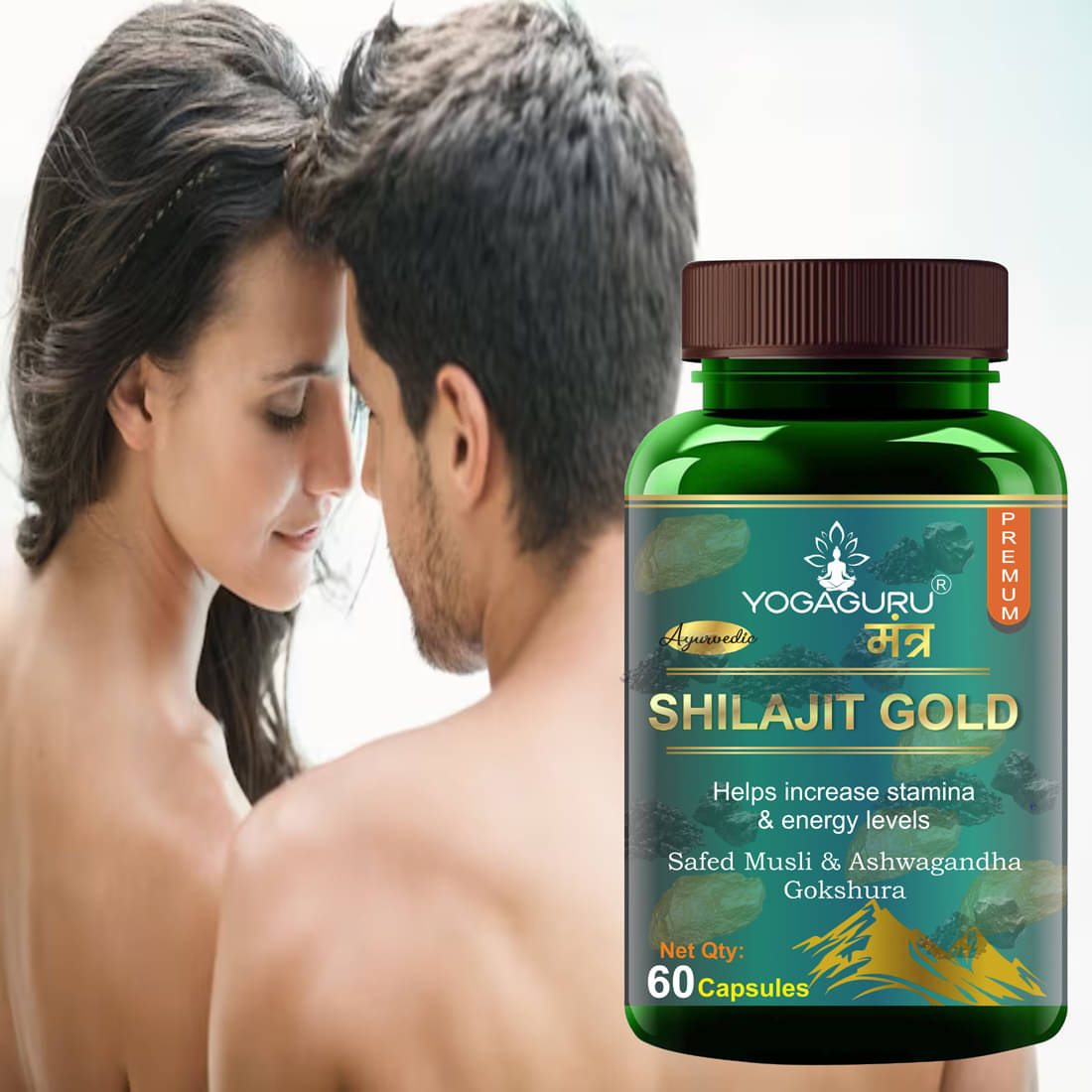 Pure Natural & Herbal Shilajit Gold Capsules - 60 Capsules, 500MG - Natural Energy Booster Pure Natural & Herbal Shilajit Gold Capsules - 60 Capsules, 500MG - Natural Energy Booster