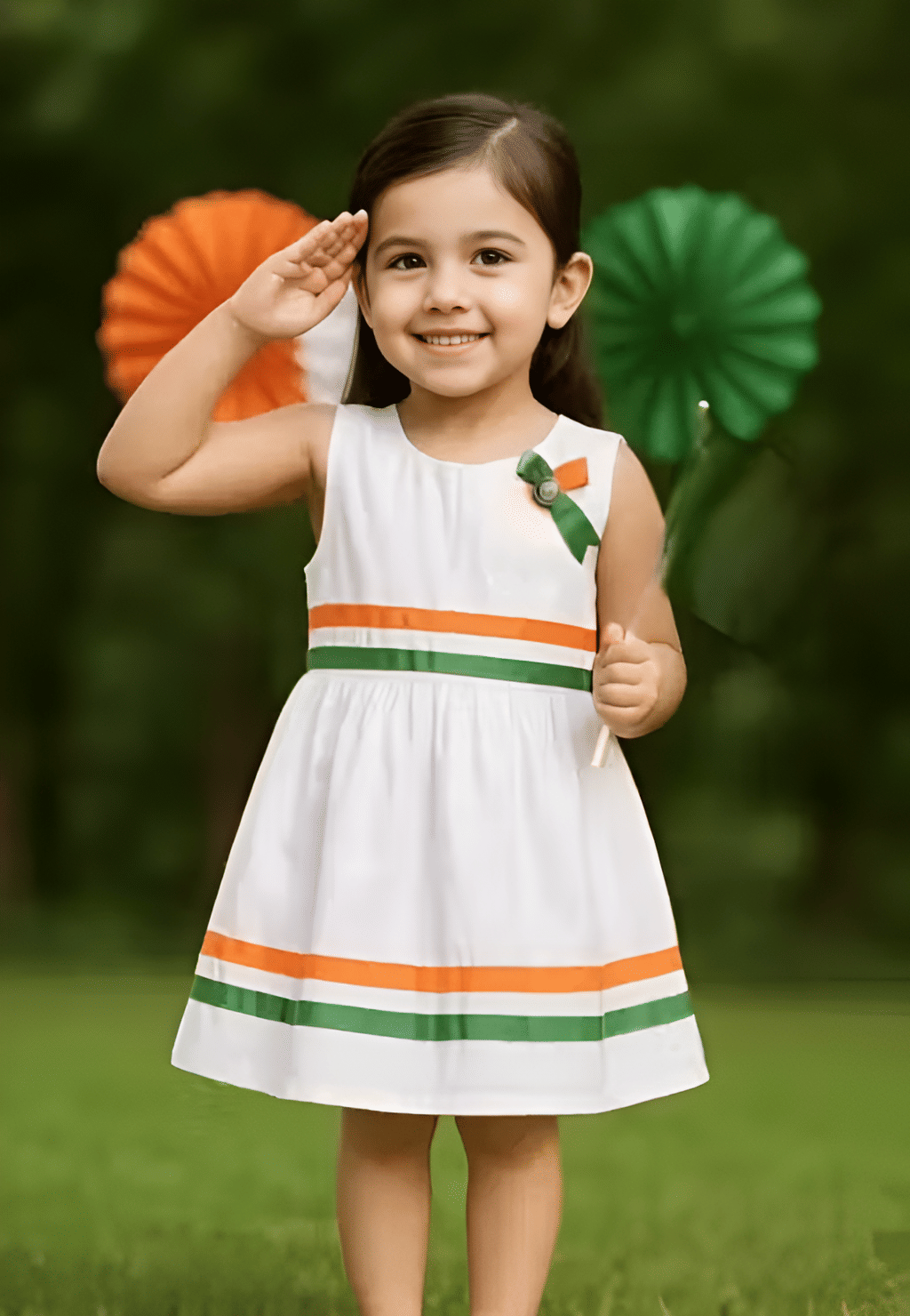 APNA COLLECTION Cotton Blend Frock For Baby Girls ( Pack of 1 , White )