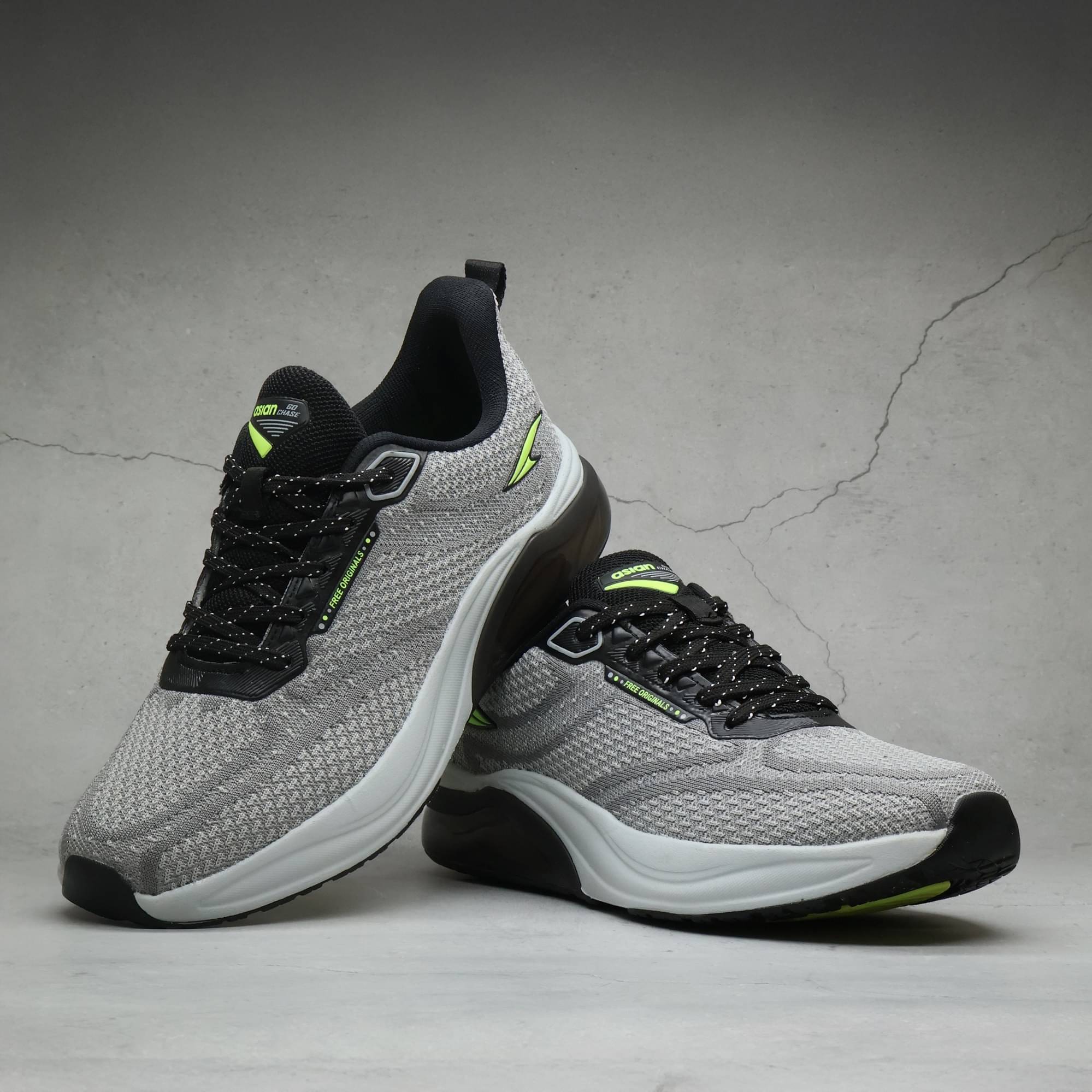     			ASIAN POWERPLAY-22 Light Grey Men's Sports Running Shoes
