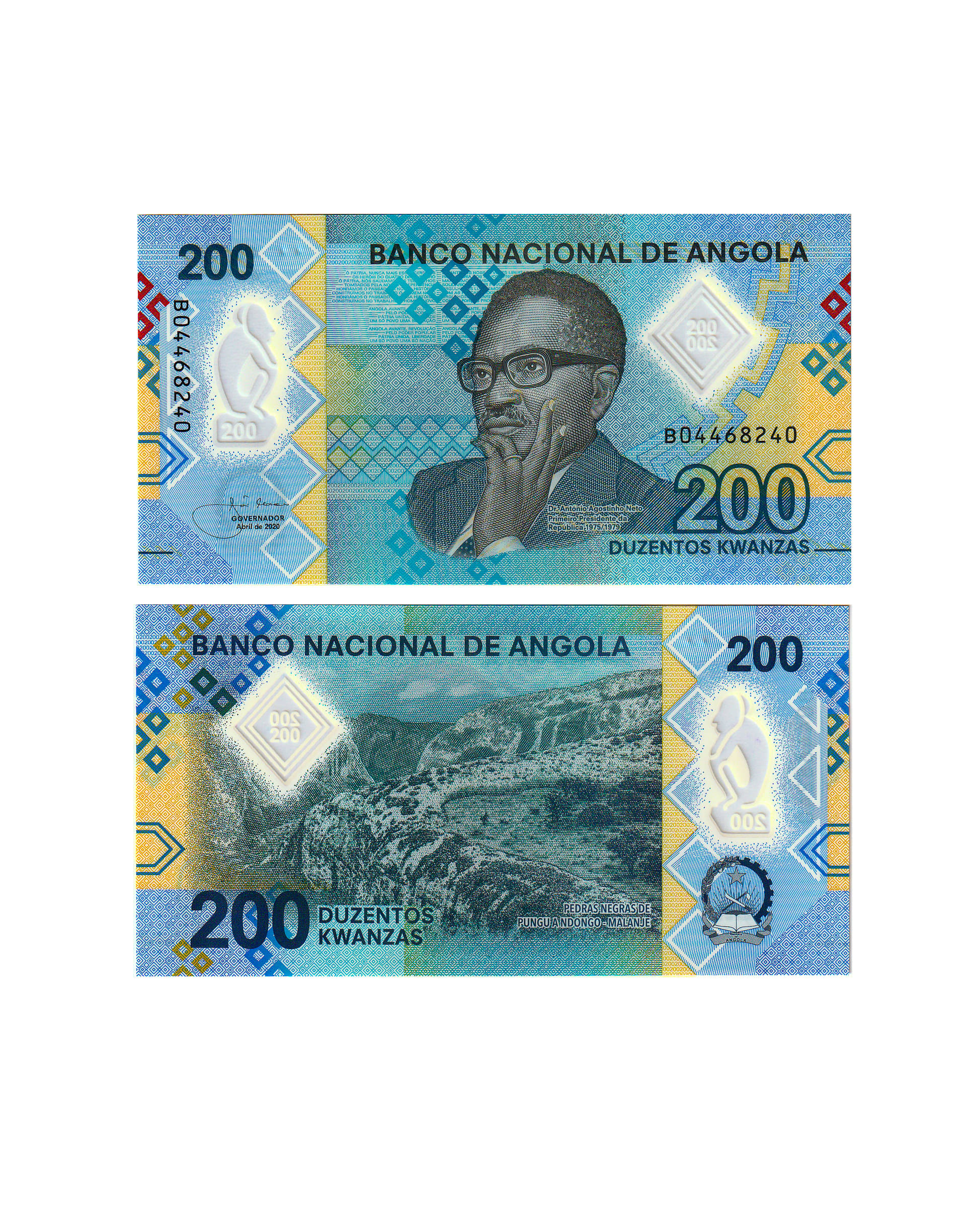     			Angola 200 Kwanzas Top Grade Gem UNC Note for Collection