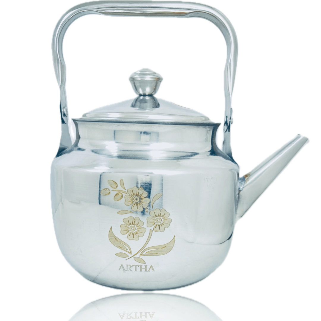     			Artha Artha Tea Kettle Laser Printed Stainless Steel Dinner Set ( Pack of 1 ) Silver