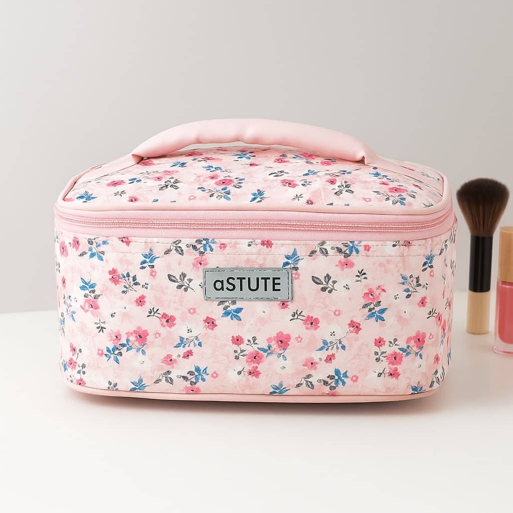 Astute Pink Makeup Bag