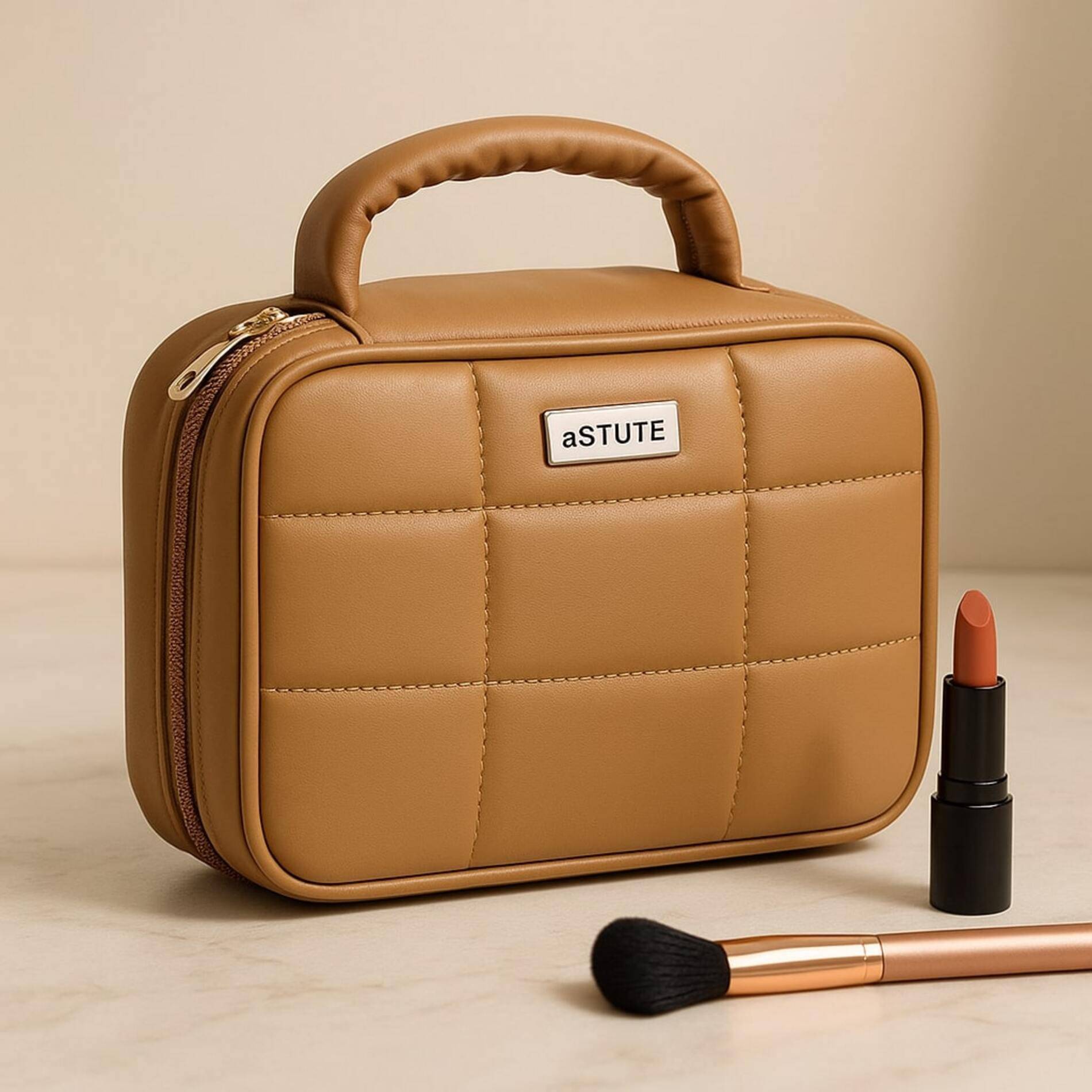     			Astute Tan Toiletry Kit