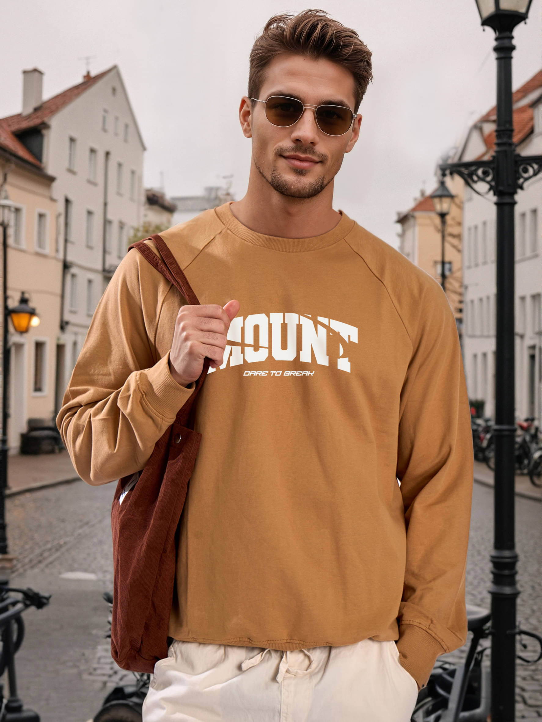 Bene Kleed Cotton Round Neck Men's Sweatshirt - Khaki ( Pack of 1 ) Bene Kleed Cotton Round Neck Men's Sweatshirt - Khaki ( Pack of 1 )